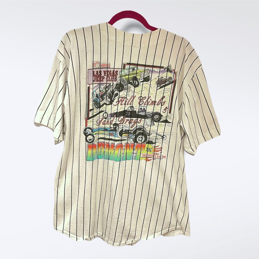 vintage las vegas race car baseball button up